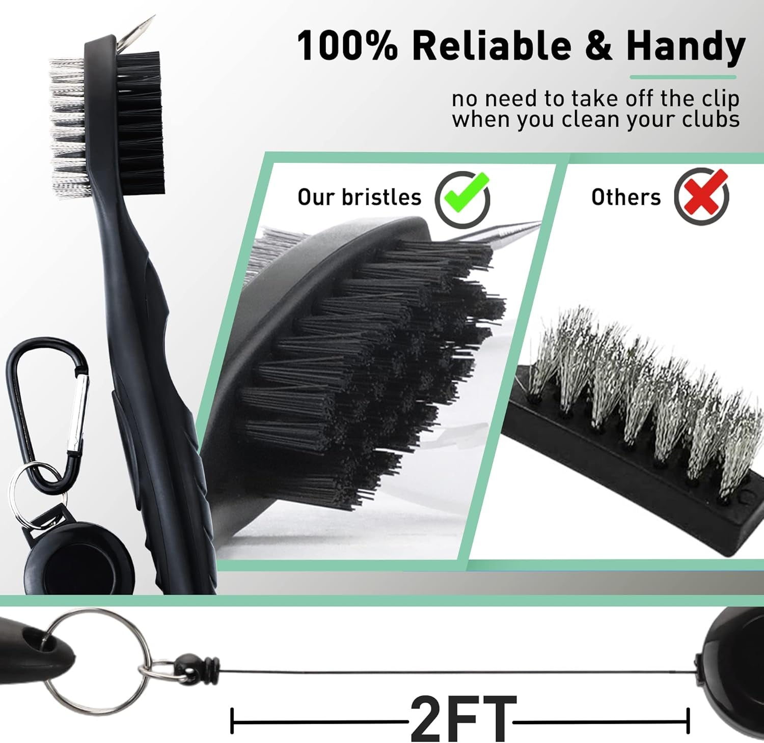 Golf Essentials Kit, 29 in 1 Golf Club Cleaning Kit - Golf Towel, Golf Club Brush, Gift Golf Balls, Golf Line Stencils and Pens, Golf Tee and Markers, Golf Divot Repair Tool - Golf Accessories for Men